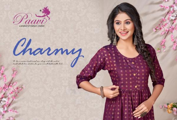 Paavi Charmy Rayon Designer Exclusive Kurti Collection